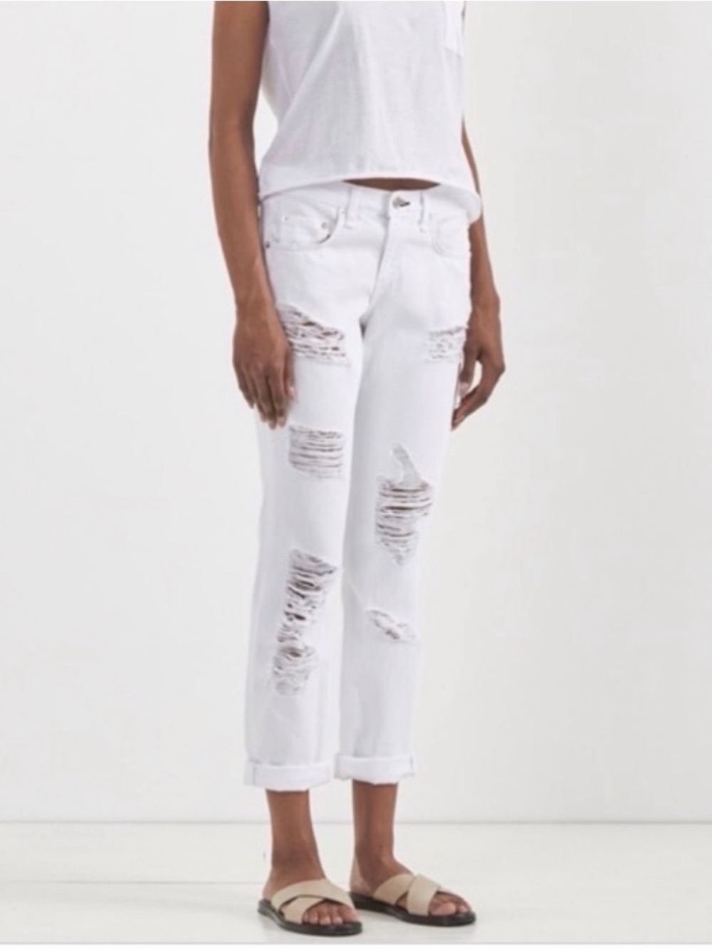 rag & bone Distressed Boyfriend Jeans Size 28